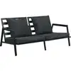 Image de vidaXL Ensemble salon de jardin 5 pièces avec coussins aluminium gris foncé