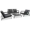Image de Vidaxl - Salon De Jardin 4 Pcs Avec Coussins Aluminium Gris Foncé