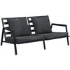 Image de vidaXL Ensemble salon de jardin 5 pièces avec coussins aluminium gris foncé