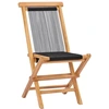 Image de vidaXL Chaises de jardin pliantes 2 pcs. Bois massif teck et corde