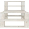 Image de vidaXL Canapé central d'extérieur palettes bois blanc