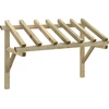 Image de vidaXL Auvent de porte 200x100x100 cm pin massif