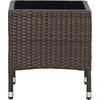 Image de vidaXL Table de jardin marron 40x40x45 cm Poly rotin