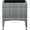 Image de vidaXL Table de jardin Gris 40x40x45 cm Poly rotin