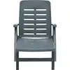Image de vidaXL Chaise longue pliante plastique vert