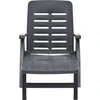 Image de vidaXL Chaise longue pliante Plastique Anthracite