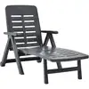 Image de Chaise Longue Pliable Plastique Anthracite
