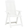 Image de vidaXL Chaises de jardin réglables 2 pcs. Plastique blanc