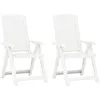 Image de Vidaxl - Chaises Inclinables De Jardin Lot De 2 Plastique Blanc