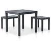 Image de vidaXL Table de jardin avec 2 bancs Plastique Anthracite