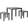 Image de Vidaxl - Table De Jardin Avec 2 Bancs Plastique Marron