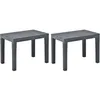 Image de Bancs De Jardin 2 Pcs Anthracite Plastique Vidaxl