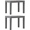 Image de Bancs De Jardin 2 Pcs Moka Plastique