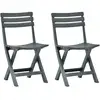 Image de Vidaxl - Chaises De Jardin Pliables Lot De 2 Plastique Vert