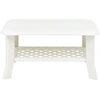 Image de vidaXL Table basse blanche 90x60x46 cm plastique