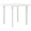 Image de Vidaxl - Table De Jardin Blanc 80x75x72 Cm Plastique