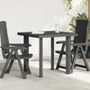 Image de vidaXL Table de jardin anthracite 80x75x72 cm plastique