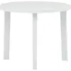 Image de Vidaxl - Table De Jardin Blanc 89 Cm Plastique
