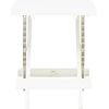 Image de vidaXL Table de jardin pliante blanche 45x43x50 cm plastique
