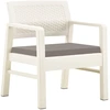 Image de vidaXL Ensemble de salon de jardin 3 pièces plastique blanc