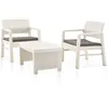 Image de Salon De Jardin 3 Pcs Plastique Blanc Vidaxl