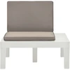 Image de vidaXL Chaise longue de jardin avec coussin d'assise Plastique blanc