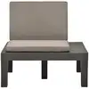 Image de vidaXL Chaise longue de jardin avec coussin d'assise Plastique Anthracite