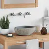 Image de vidaXL Lavabo en pierre de rivière ovale (29-38)x(24-31) cm