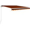 Image de vidaXL Store rétractable manuel 300 x 250 cm Orange et brun