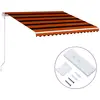 Image de vidaXL Store rétractable automatique 400×300 cm Orange et brun