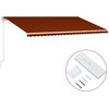 Image de vidaXL Store rétractable automatique 600×300 cm Orange et brun