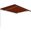 Image de vidaXL Store rétractable manuel 400 x 300 cm Orange et brun