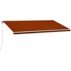Image de vidaXL Store rétractable manuel 600 x 300 cm Orange et brun