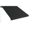 Image de Auvent Manuel Rétractable Avec Led 300x250 Cm Anthracite Vidaxl