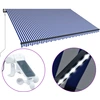 Image de vidaXL Store avec capteur de vent & LED 500x300cm bleu et blanc