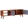 Image de vidaXL Armoire TV Gris 140x30x45 cm Bois massif