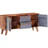 Image de vidaXL Buffet gris 120x30x55 cm bois massif