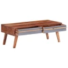 Image de vidaXL Table basse Gris 110x50x40 cm Bois massif