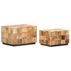Image de vidaXL Tables basses 2 pièces en bloc design Bois massif de manguier rugueux