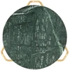 Image de vidaXL Table basse verte 40×40×40 cm Pierre véritable imitation marbre
