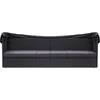 Image de vidaXL Canapé-lit d'extérieur avec toit Poly-Rattan Noir