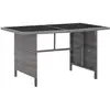 Image de Mobilier À Dîner De Jardin 5pcs Et Coussins Résine Tressée Gris - Vidaxl