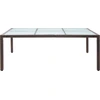 Image de vidaXL Table de jardin à manger brune 200x150x74 cm Poly rotin