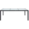 Image de vidaXL Table de jardin noire 200x150x74 cm Poly rotin