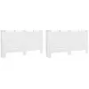 Image de vidaXL Habillage de radiateur 2 pcs. Blanc 152 x 19 x 81,5 cm MDF