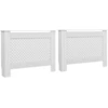Image de vidaXL Habillage de radiateur 2 pcs. Blanc 112×19×81,5 cm MDF