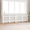 Image de vidaXL Habillage de radiateur 2 pcs. Blanc 152 x 19 x 81,5 cm MDF