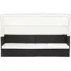 Image de vidaXL Canapé de jardin avec toit solaire noir Poly rotin