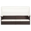 Image de vidaXL Canapé de jardin avec toit solaire Poly rotin brun