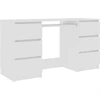 Image de vidaXL Bureau blanc 140x50x77 cm bois composite